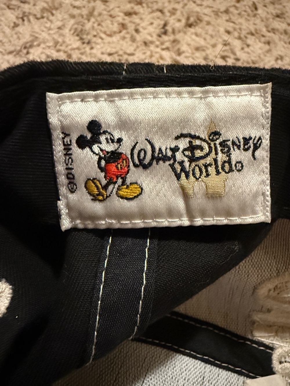 Walt Disney World Black Cap with White 'Mickey' Embroidery - Picture 2 of 4